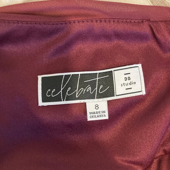 Floor Lenth Flutter Sleeve Crisscross Mesh Dress-DB Celebrate - Picture 13 of 14